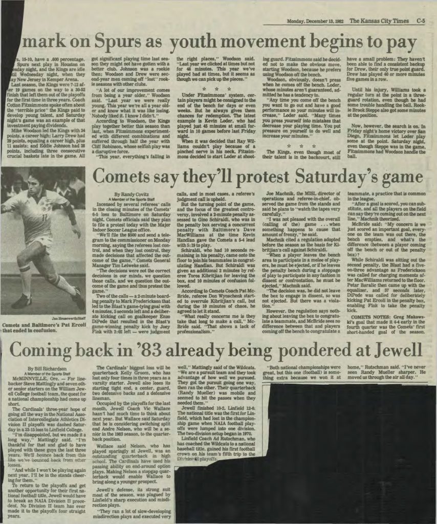 1982 Post Season news articles